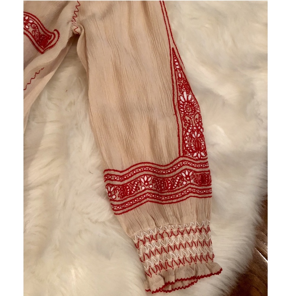 ❌SOLD❌ FREE PEOPLE Embroidered Boho Mini Dress - Picture 5 of 6